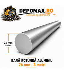 Bara rotunda aluminiu 26 mm, 3 metri, EN AW-6082